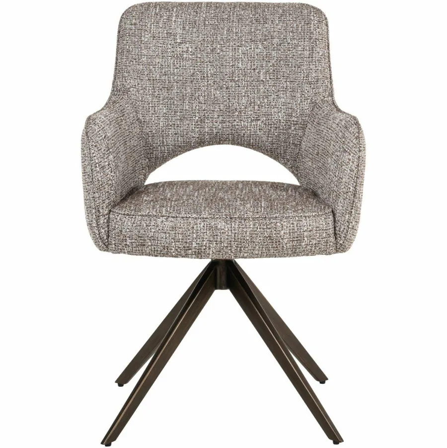 Richmond Interiors Eetkamerstoel Ginerva earth tweed swivel Online