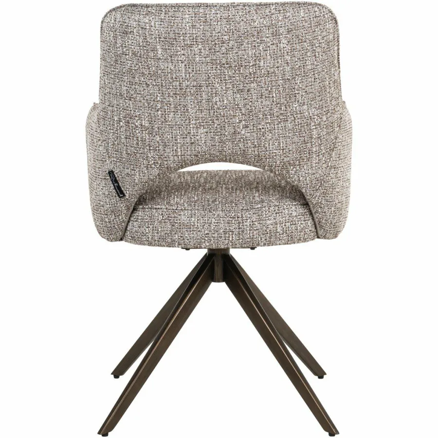 Richmond Interiors Eetkamerstoel Ginerva earth tweed swivel Online