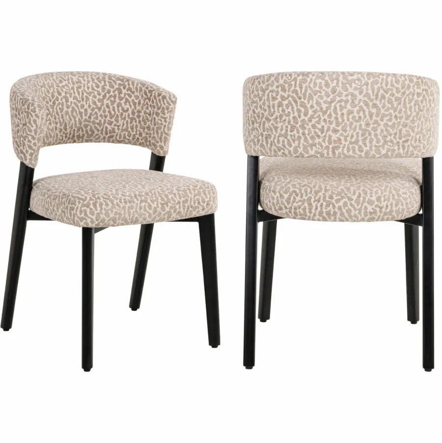 Richmond Interiors Eetkamerstoel Zeno beige leopard Clearance