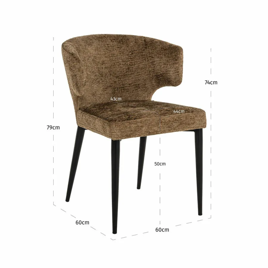 Richmond Interiors Eetkamerstoel Taylor brandy fusion Discount