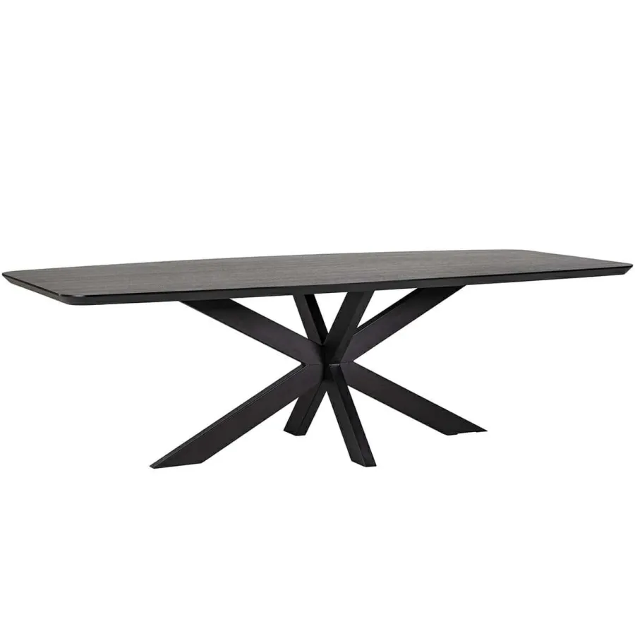 Richmond Interiors Eettafel Bonvoy Zwart 235 Zwart Outlet