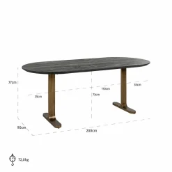 Richmond Interiors Eettafel Revelin 200 Online