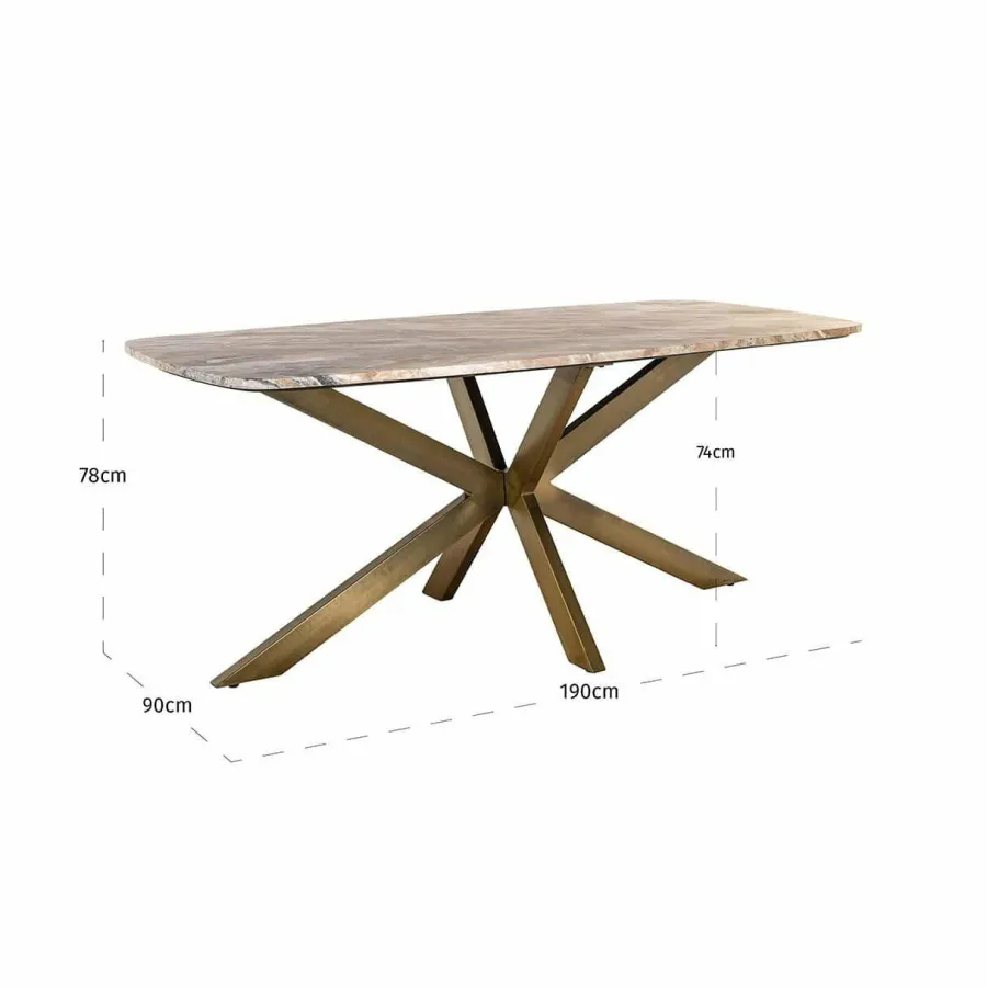 Richmond Interiors Eettafel Bottega 190 deens ovaal wit Clearance