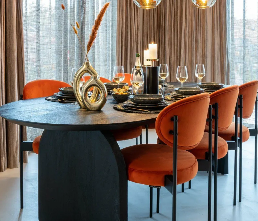 Richmond Interiors Eettafel Hudson 235 cm zwart Sale
