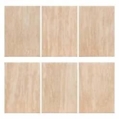 Richmond Interiors Eettafel Fictus 140Ø faux travertine Beige