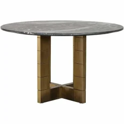 Richmond Interiors Eettafel Collada 130Ø zwart goud Best