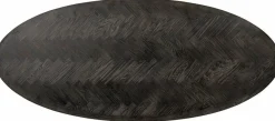Richmond Interiors Eettafel Blackbone brass ovaal 260 (Black rustic)