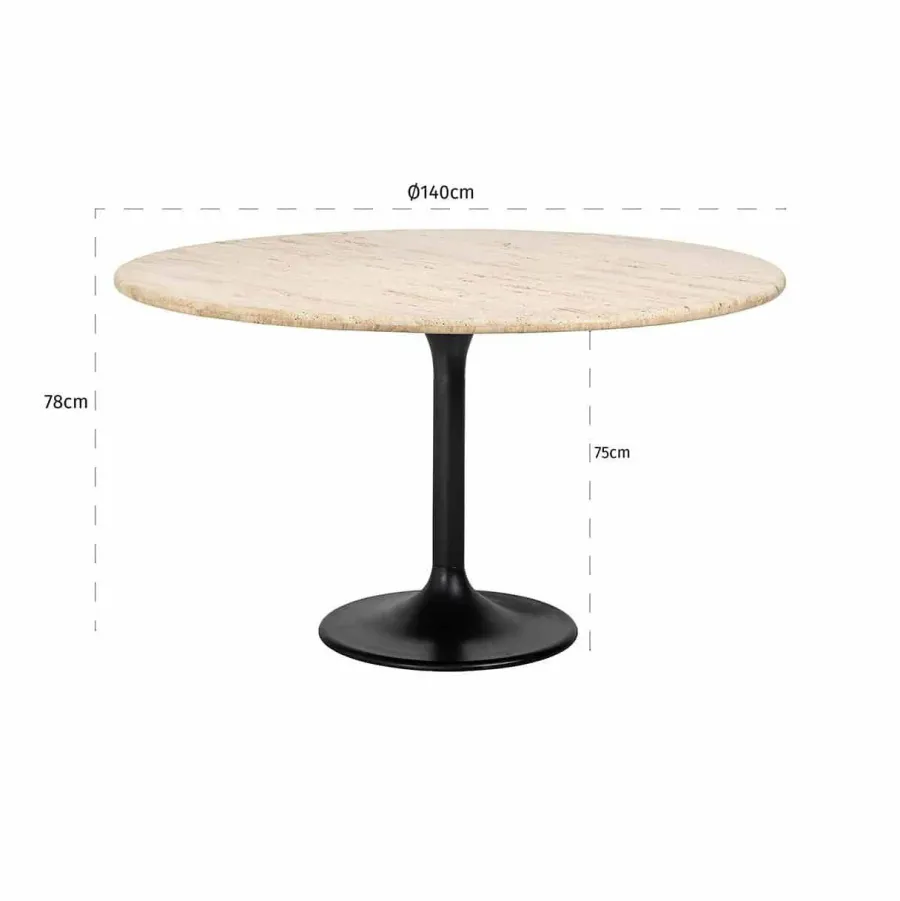 Richmond Interiors Eettafel Hampton 140Ø New