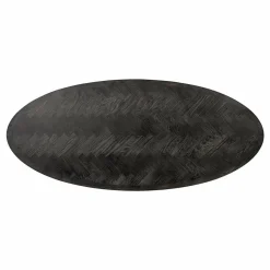 Richmond Interiors Eettafel Blackbone Brass ovaal 230 (Black rustic)