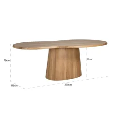 Richmond Interiors Eettafel Riva 230 eiken naturel Sale