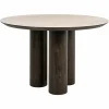 Richmond Interiors Eettafel Ritz Brown Ø120 | | Travertin & Eikenfineer | De Woon Winkel Discount