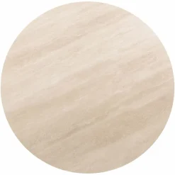 Richmond Interiors Eettafel Ritz Brown Ø120 | | Travertin & Eikenfineer | De Woon Winkel Discount