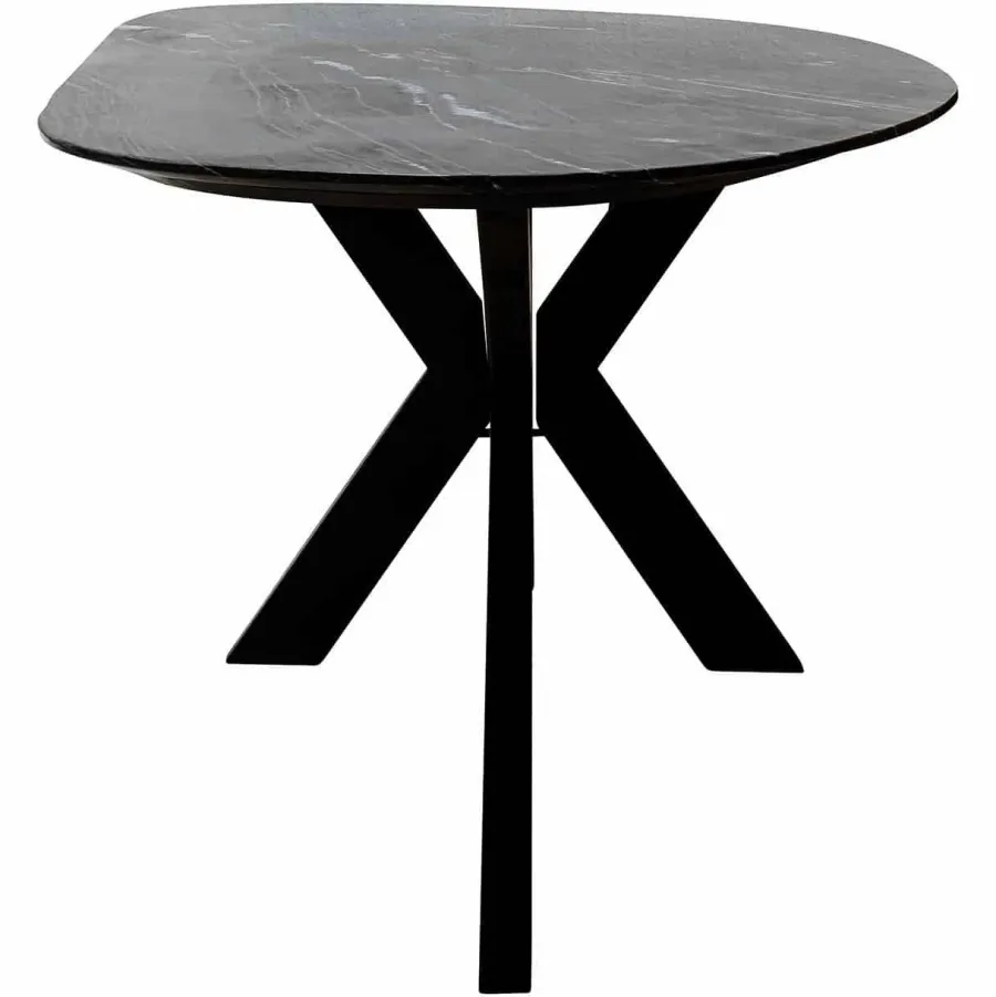 Richmond Interiors Eettafel Trocadero zwart marmer