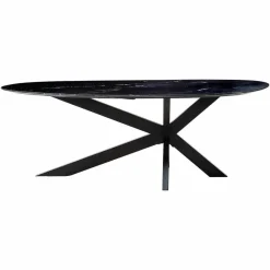 Richmond Interiors Eettafel Trocadero zwart marmer