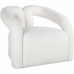 Richmond Interiors Fauteuil Dana white furry (Himalaya 900 white furry)