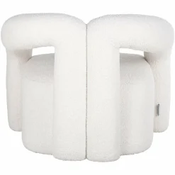 Richmond Interiors Fauteuil Dana white furry (Himalaya 900 white furry)