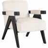 Richmond Interiors Fauteuil Cooper Wit Bergen 900 Wit chenille Outlet