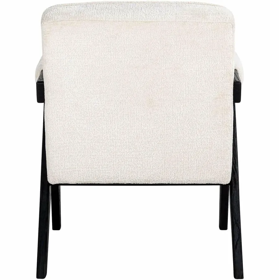 Richmond Interiors Fauteuil Cooper Wit Bergen 900 Wit chenille Outlet