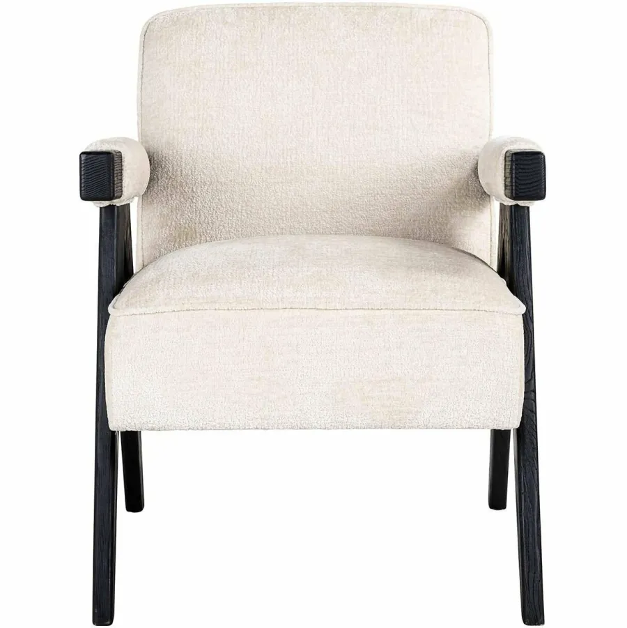 Richmond Interiors Fauteuil Cooper Wit Bergen 900 Wit chenille Outlet