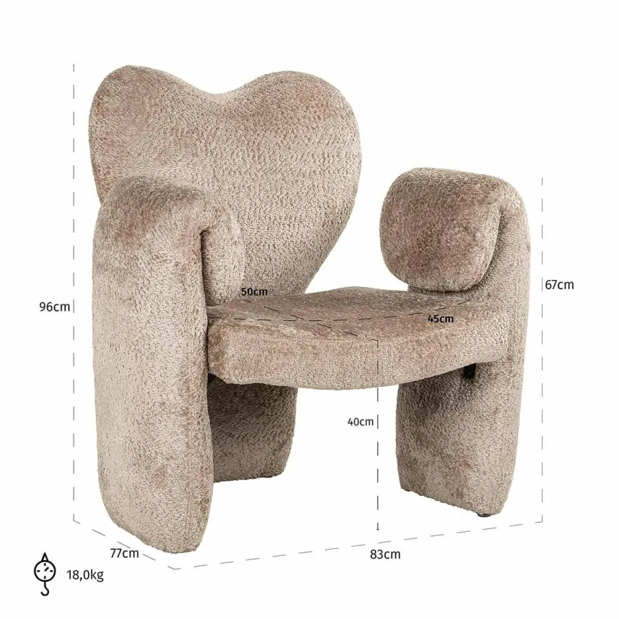 Richmond Interiors Fauteuil Didi Sheep 01 nature Hot