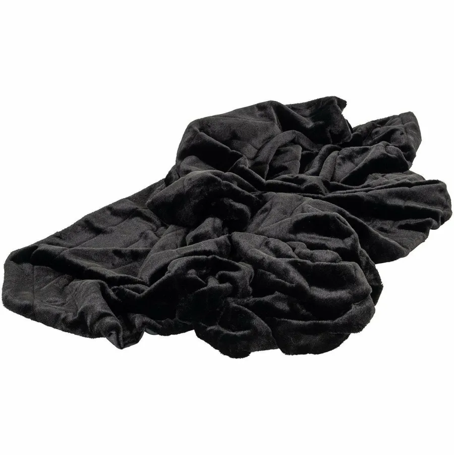 Richmond Interiors Furry blanket Katie zwart New