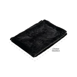 Richmond Interiors Furry blanket Katie zwart New