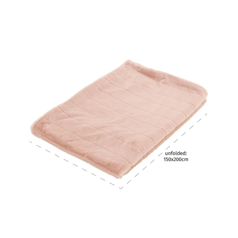 Richmond Interiors Furry blanket Carry roze Outlet