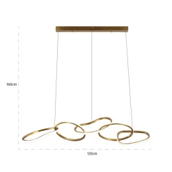 Richmond Interiors Hanglamp Flyn (Brushed Gold) Sale