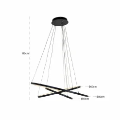 Richmond Interiors Hanglamp Amira black (Zwart) Clearance
