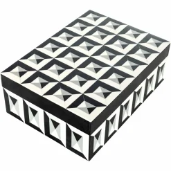 Richmond Interiors Juwelenbox Licia groot zwart / wit groot Sale