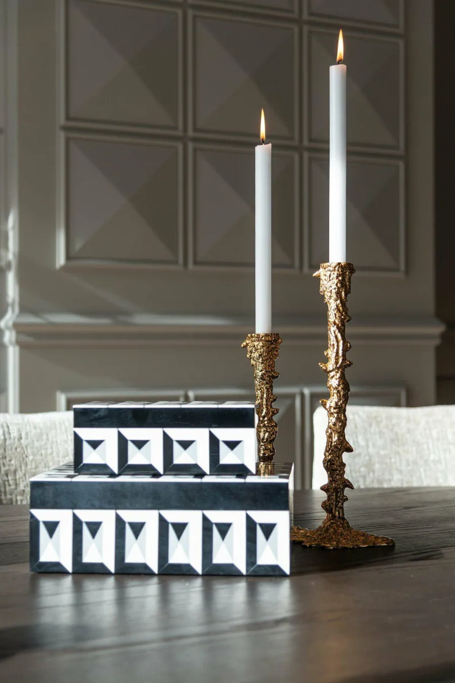 Richmond Interiors Juwelenbox Licia zwart / wit klein Hot
