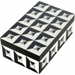 Richmond Interiors Juwelenbox Licia zwart / wit klein Hot