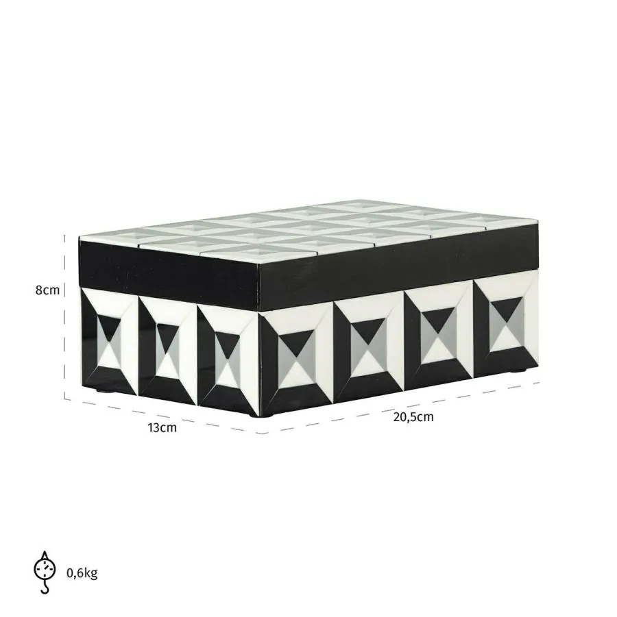 Richmond Interiors Juwelenbox Licia zwart / wit klein Hot