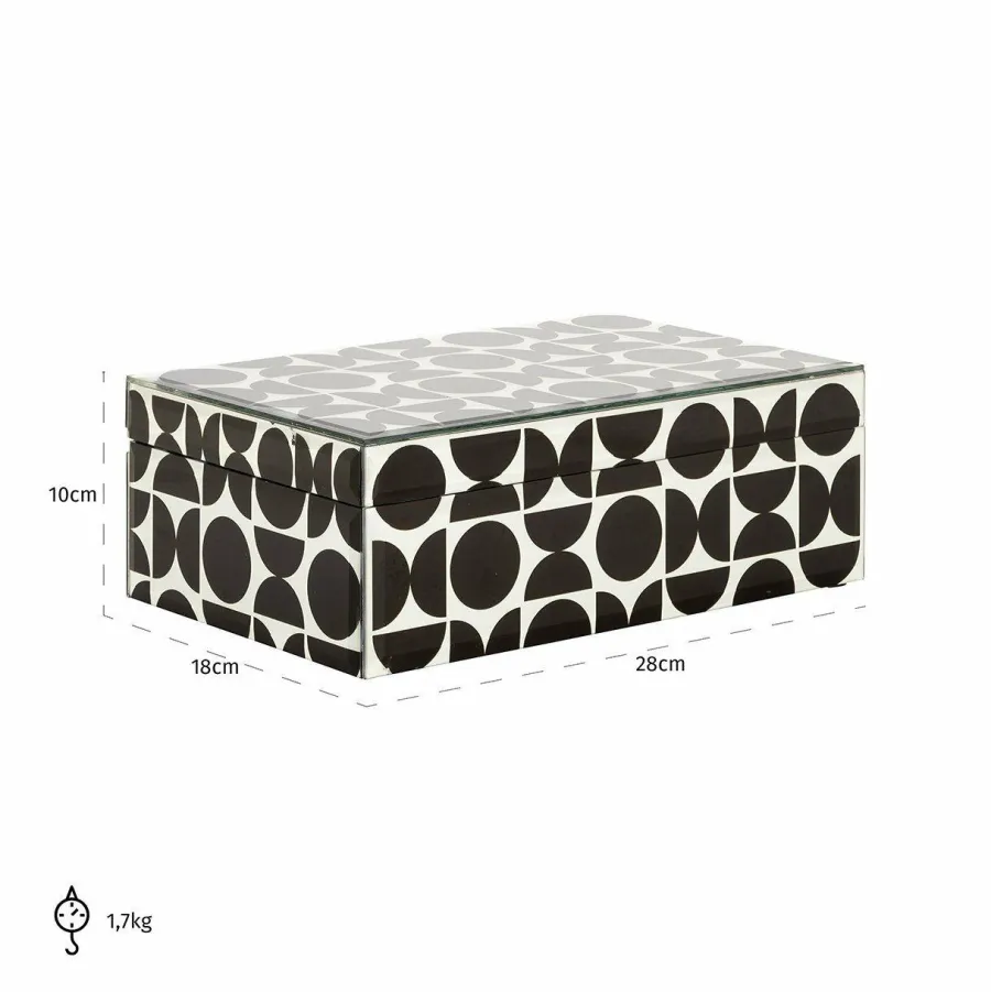 Richmond Interiors Juwelen box Vivian groot zwart Clearance