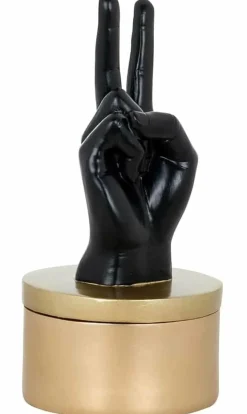 Richmond Interiors Juwelen box Justa zwart goud Discount