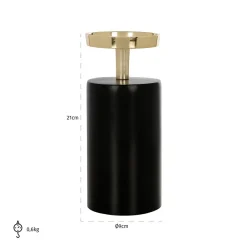 Richmond Interiors Kandelaar Caya klein zwart goud Clearance