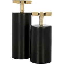 Richmond Interiors Kandelaar Caya groot zwart goud Clearance