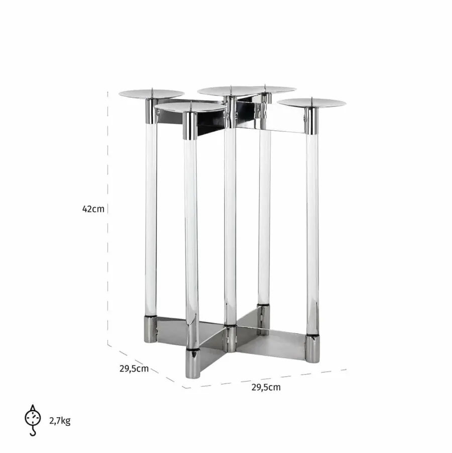Richmond Interiors Kandelaar Yaira silver (Silver) Sale