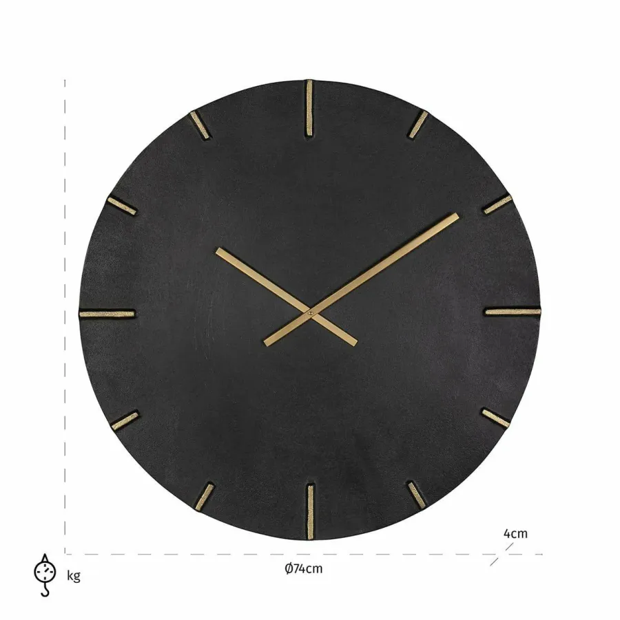 Richmond Interiors Klok Bilal Zwart/Goud Discount