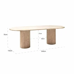 Richmond Interiors La Cantera eettafel ovaal 240 cm Online