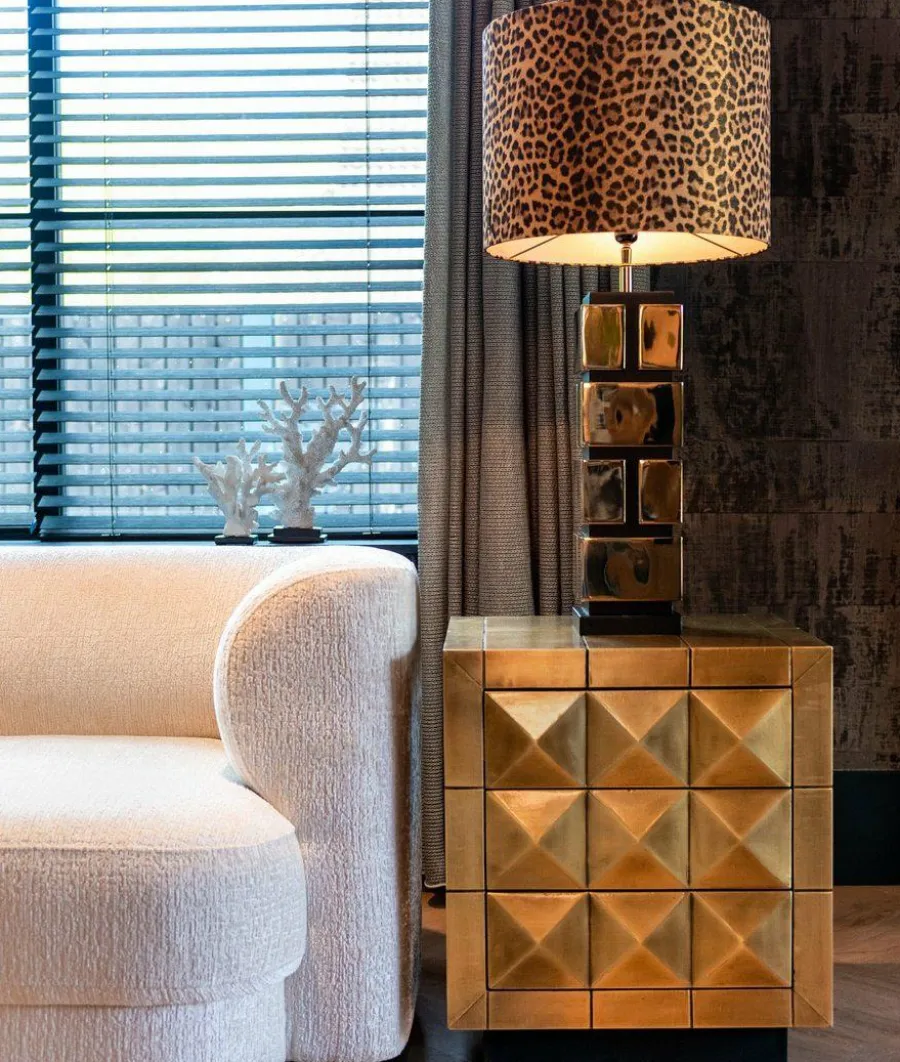 Richmond Interiors Ladenkast Collada 3-laden (Brushed Gold) Clearance