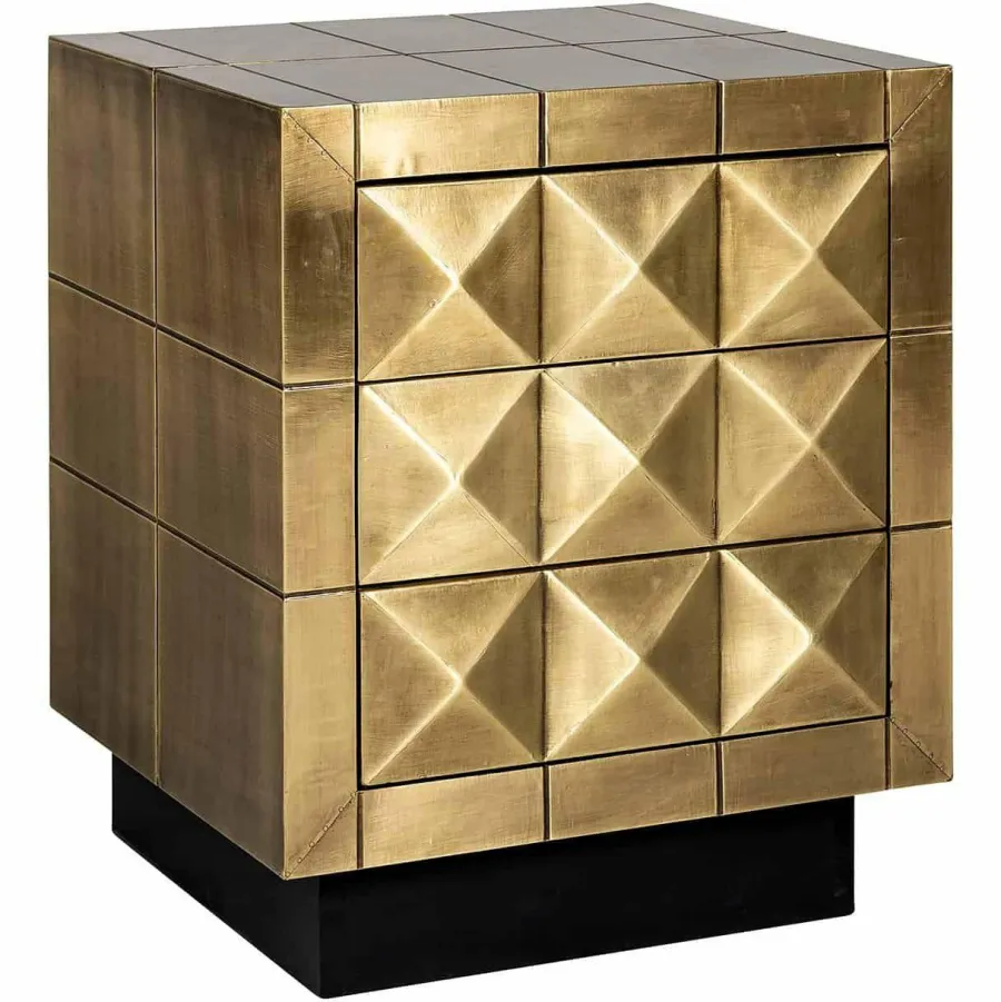Richmond Interiors Ladenkast Collada 3-laden (Brushed Gold) Clearance