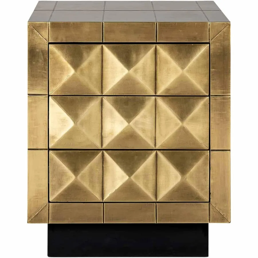 Richmond Interiors Ladenkast Collada 3-laden (Brushed Gold) Clearance