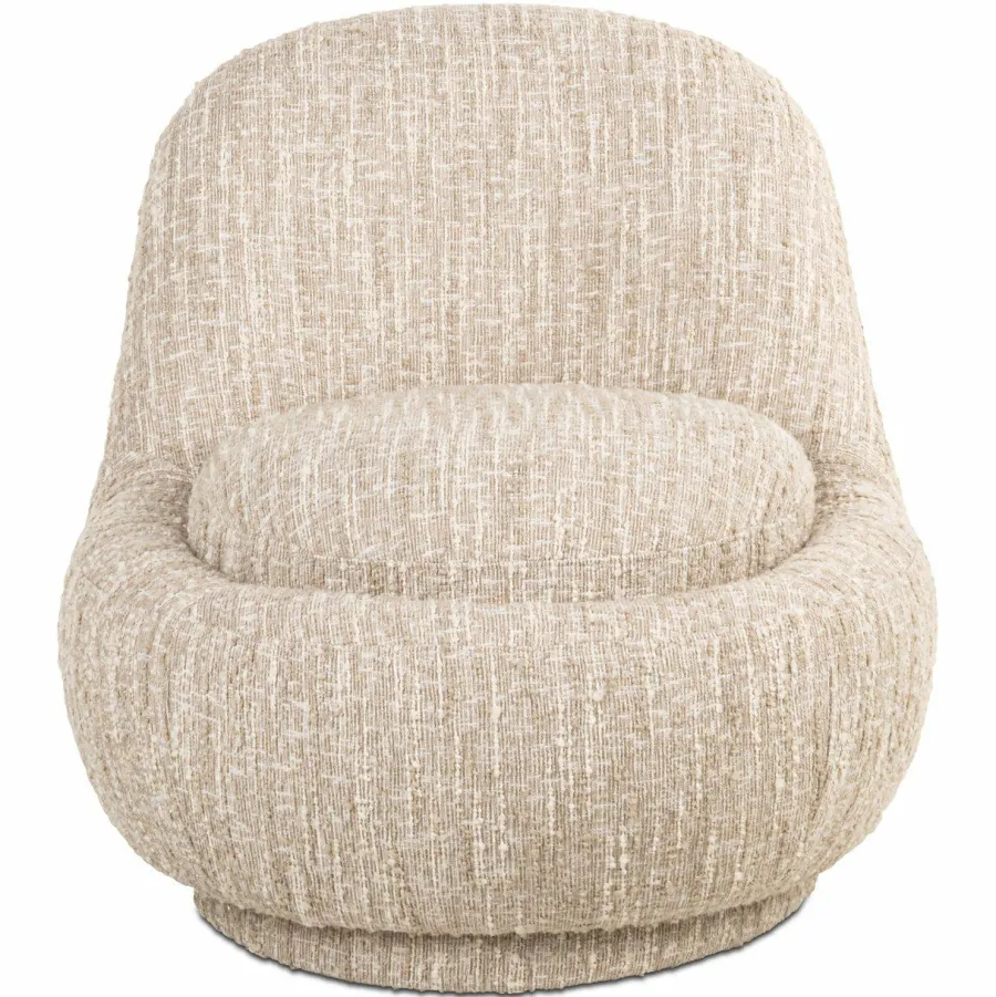 Richmond Interiors Lounge stoel Arlanda beige angora Discount