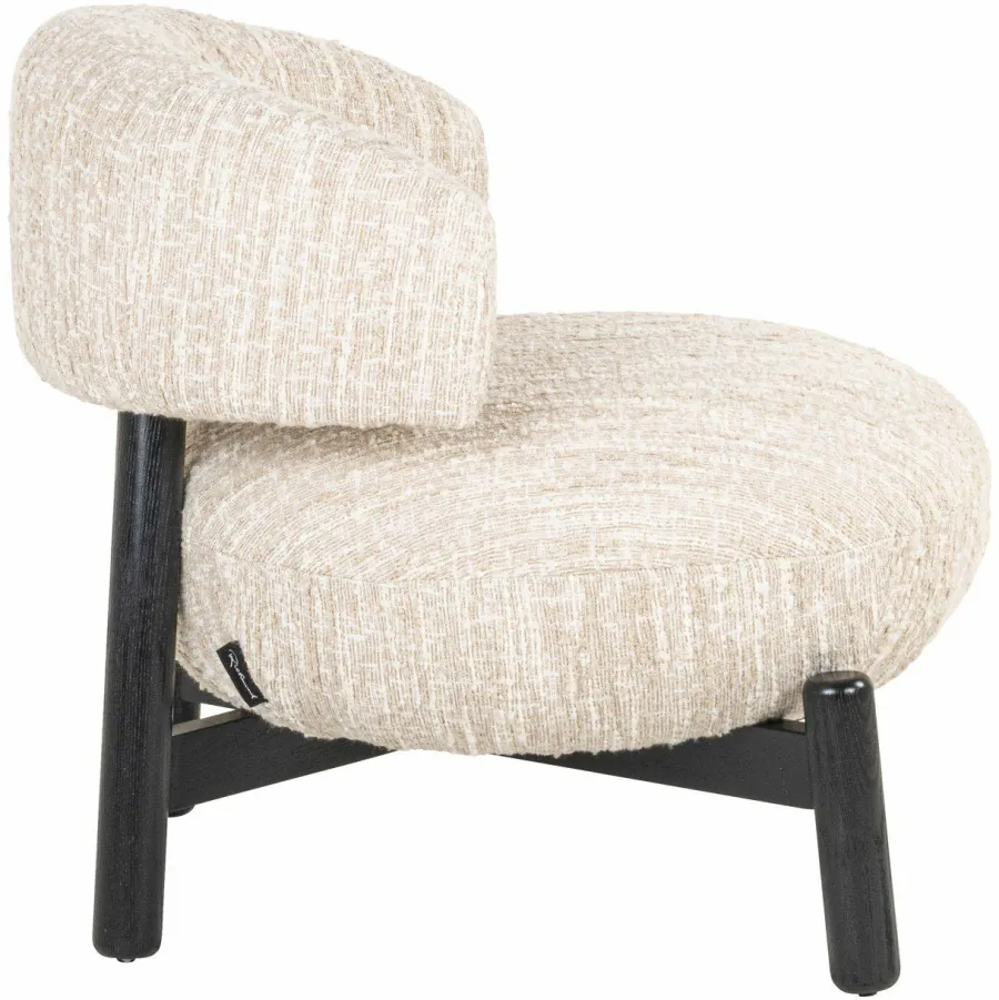 Richmond Interiors Lounge stoel Ornella beige angora Outlet