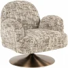 Richmond Interiors Lounge stoel Kagney brown omara swivel Sale