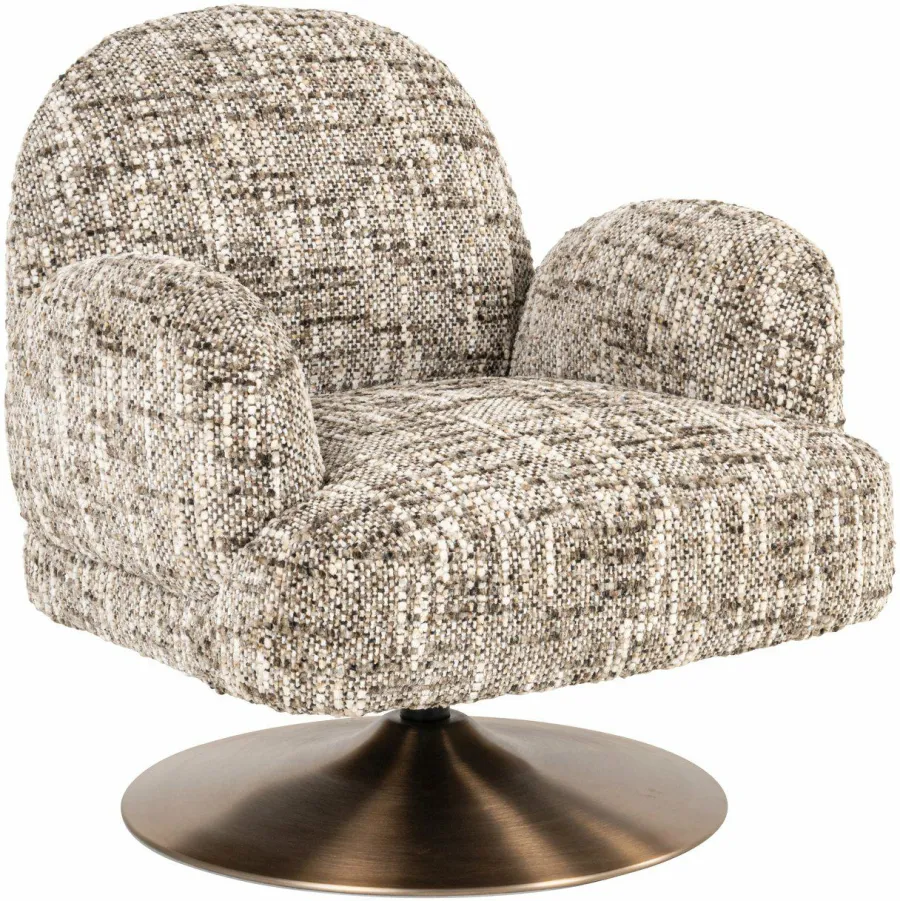 Richmond Interiors Lounge stoel Kagney brown omara swivel Sale
