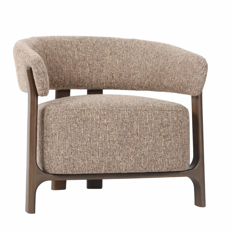 Richmond Interiors Lounge stoel Dalara brown tweed Sale