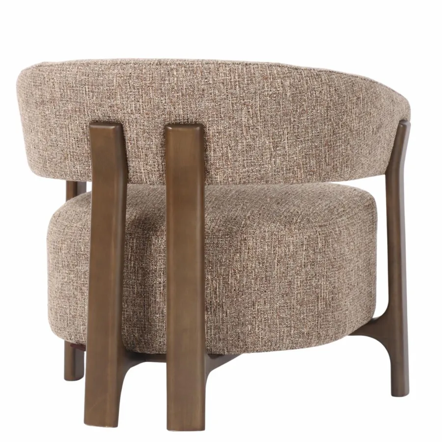 Richmond Interiors Lounge stoel Dalara brown tweed Sale