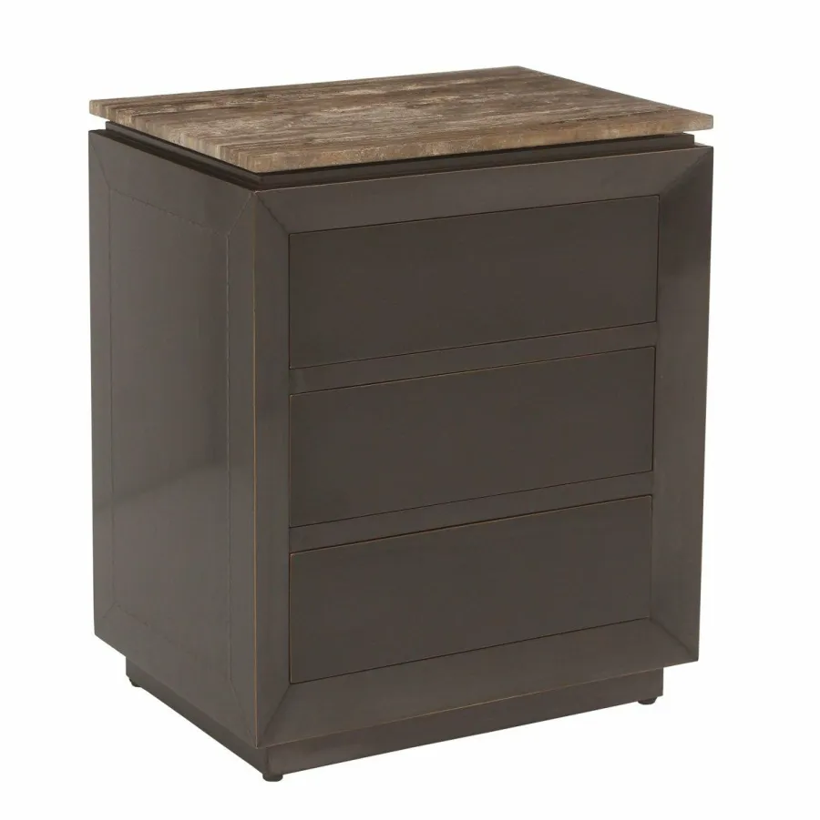 Richmond Interiors Nachtkastje Russo brown 3-drawers Online